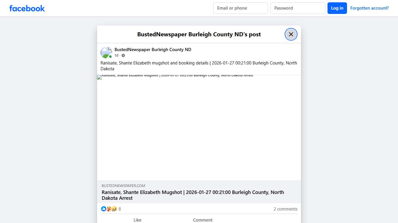 Ranisate, Shante... - BustedNewspaper Burleigh County ND Facebook