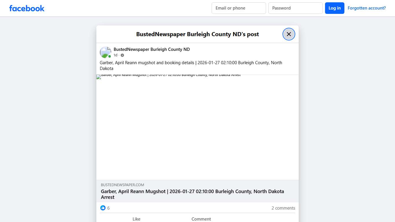 Garber, April Reann... - BustedNewspaper Burleigh County ND Facebook